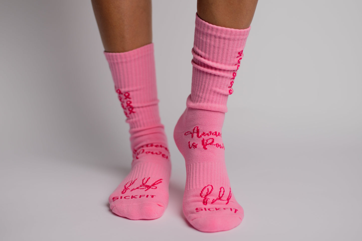 SickFit Pink Breast Cancer Awareness Socks- 2 Pack