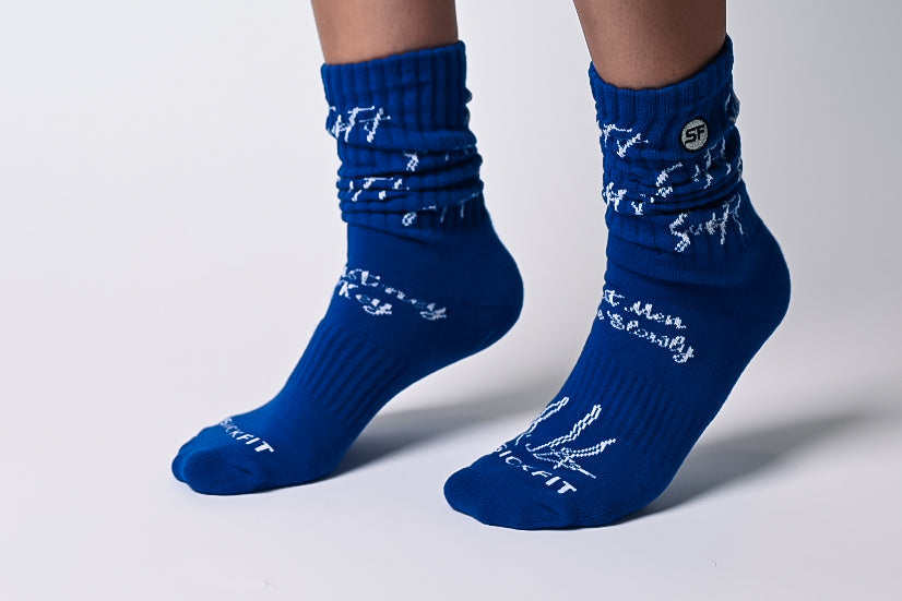 SickFit Slouch Socks- Blue