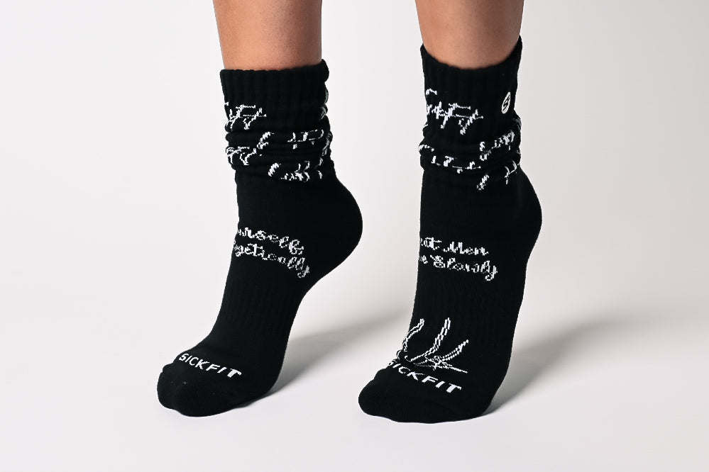SickFit Slouch Socks- Black
