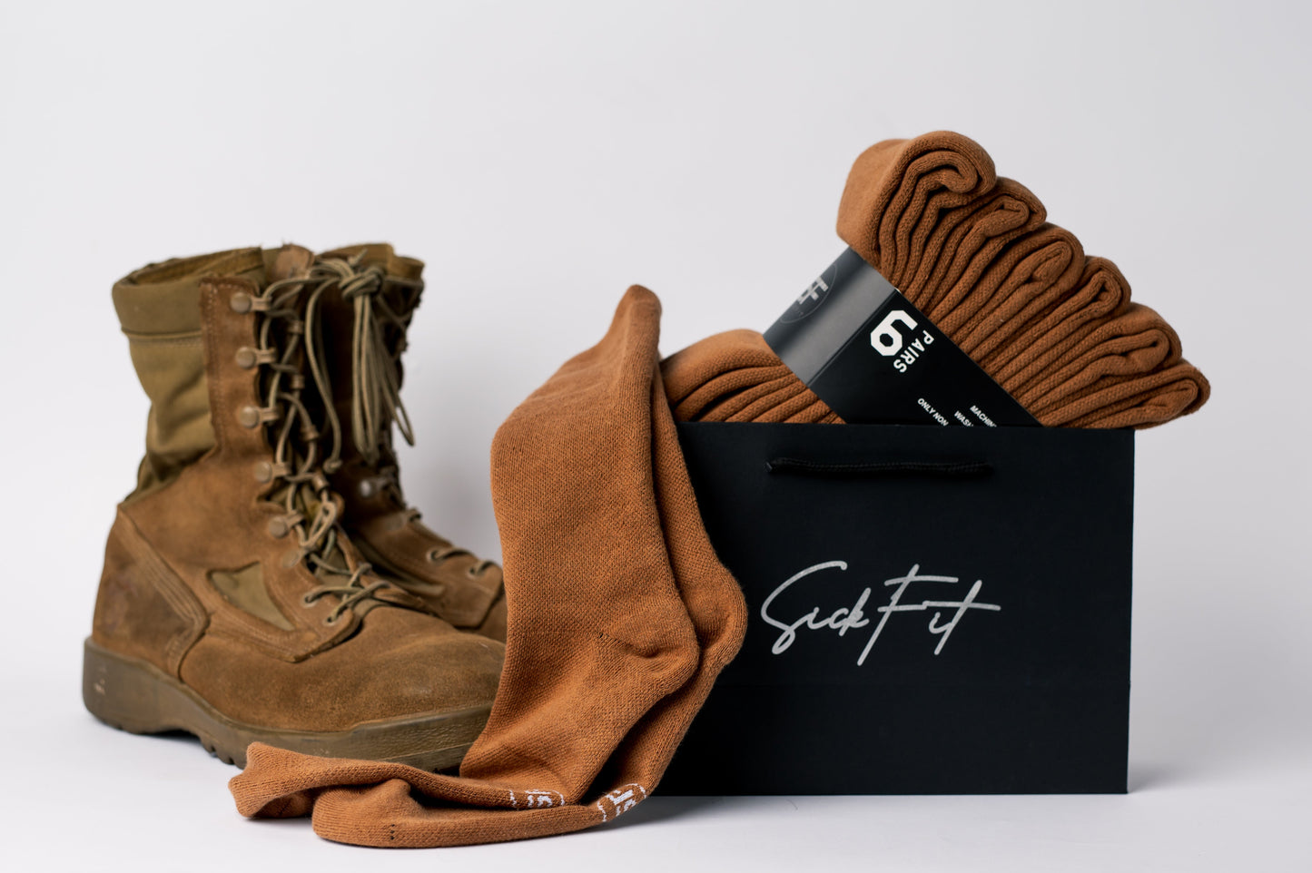 SickFit Tactical Boot Socks – Military-Grade, Moisture-Wicking, Compression Fit