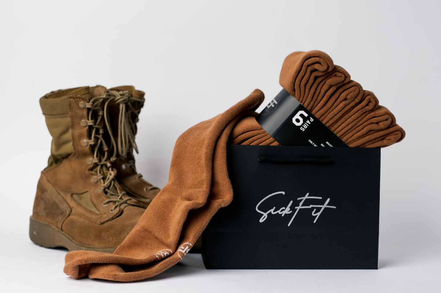 SickFit Tactical Boot Socks – Military-Grade, Moisture-Wicking, Compression Fit
