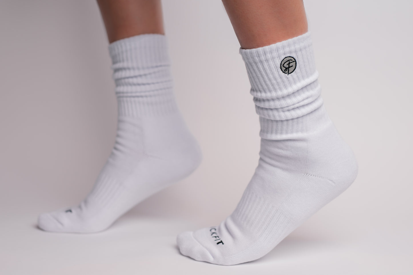 SickFit white crew compression socks