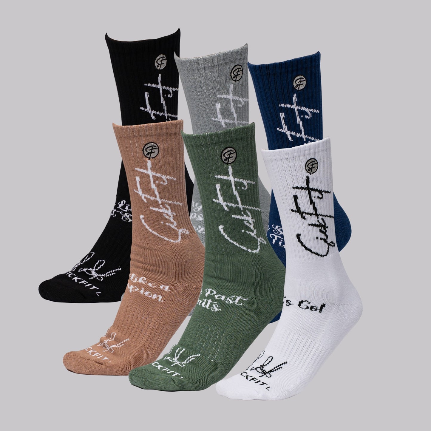 SickFit Classic Compression Socks – 6 Pack Crew Performance Set