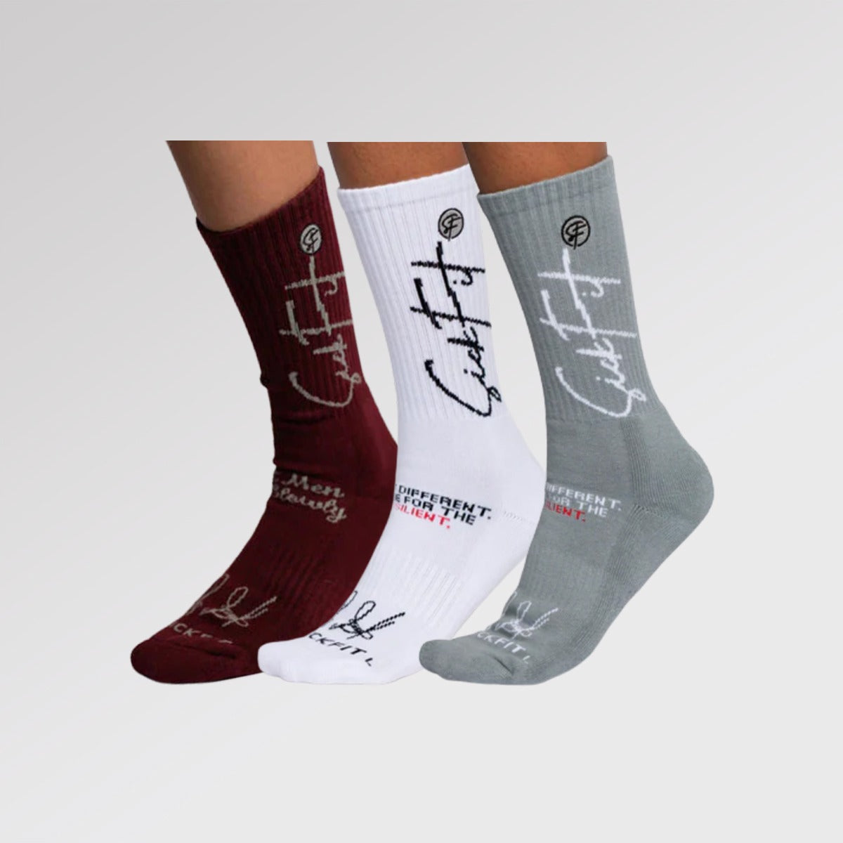 SickFit Classic Compression Socks – 3 Pack Crew Performance Set