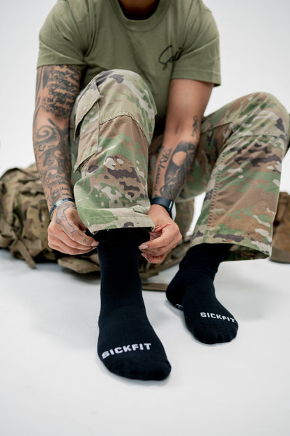 SickFit Compression Light Weight PT Sock I 3 Pack | 670-1 Compliant Performance Fit I Mid Calf Length
