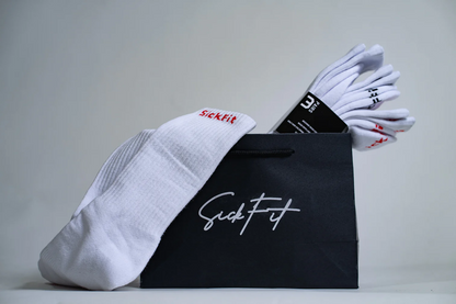 SickFit 3 Pack Varsity White Socks