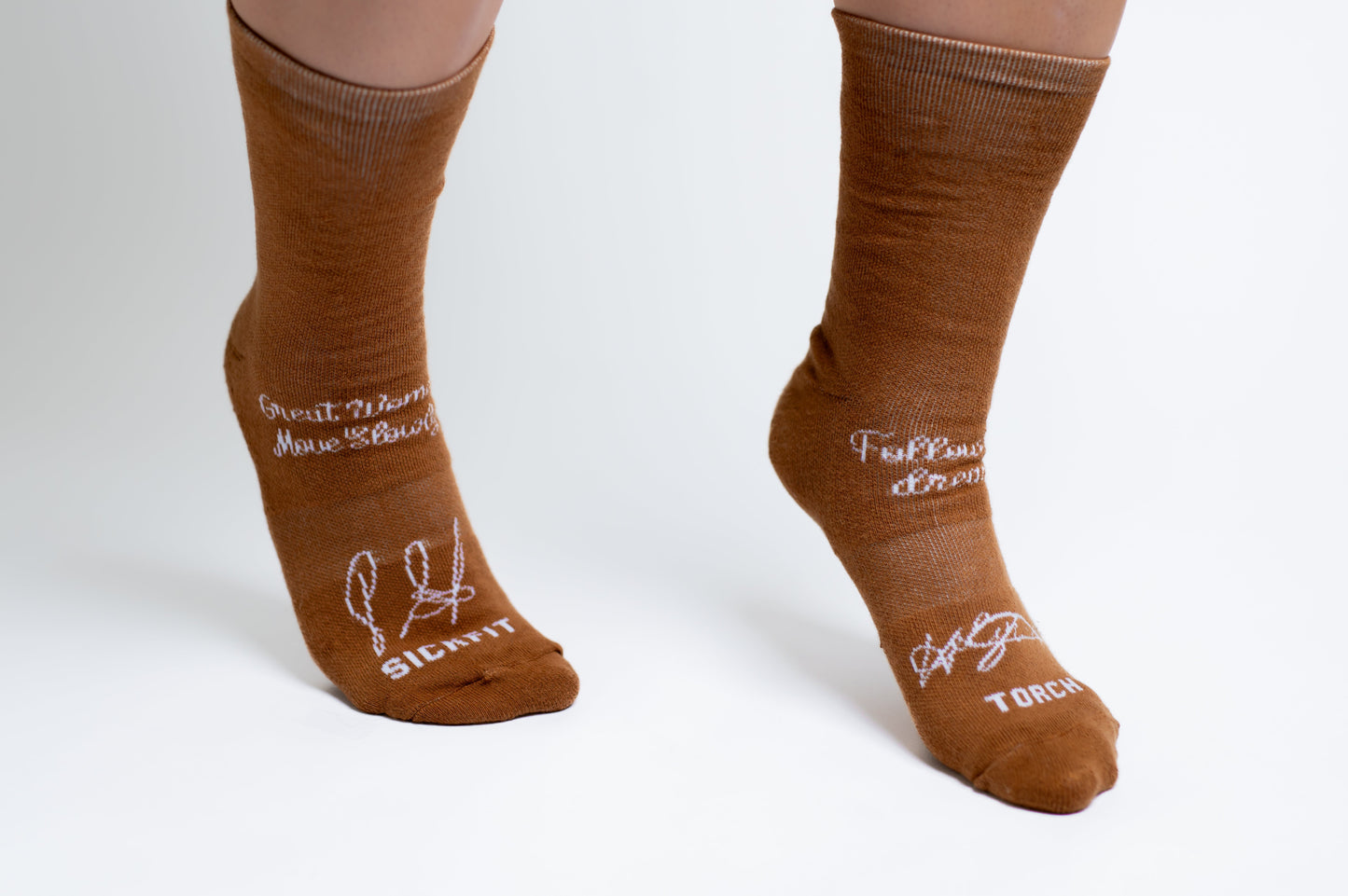 SickFit X TORCH Tactical Moisture Wicking Boot Socks- Brown