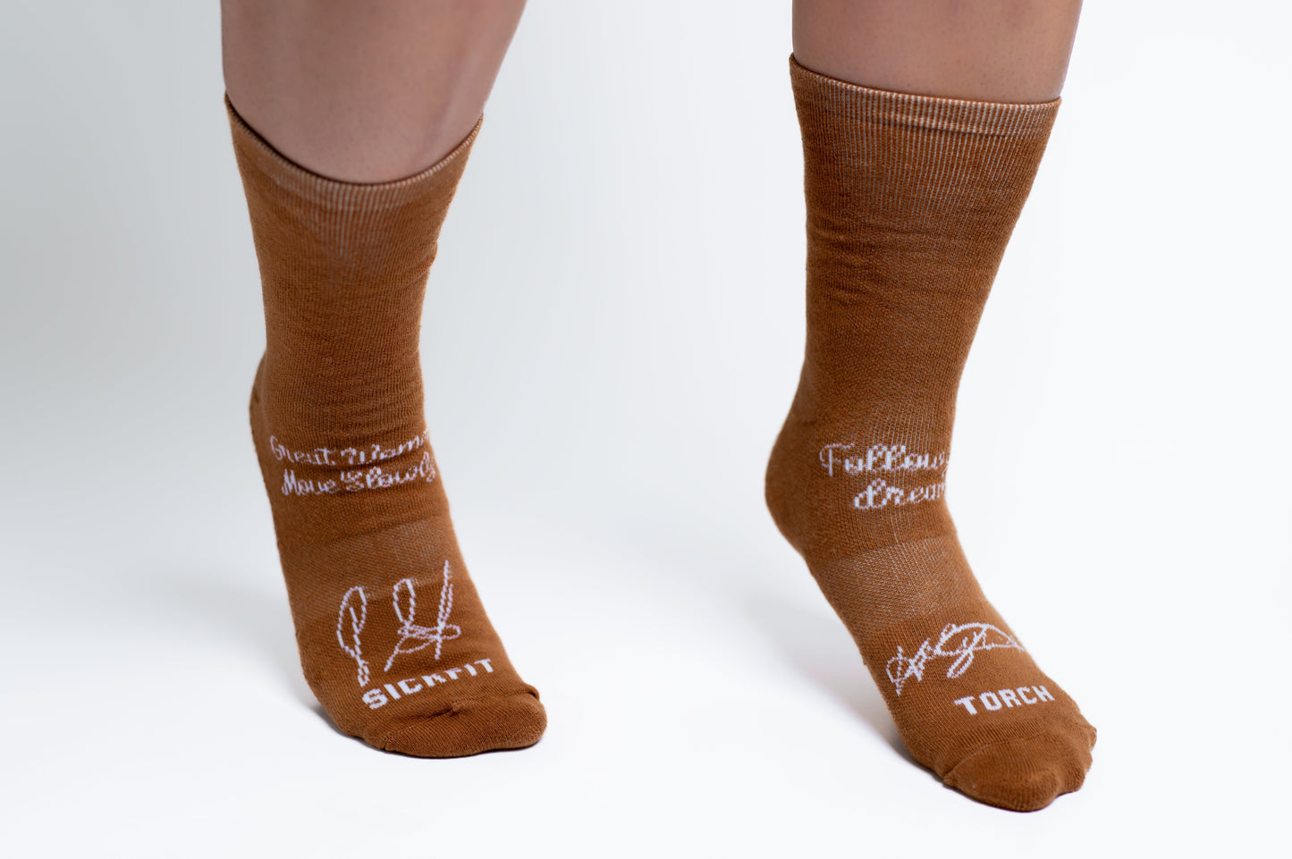 SickFit X TORCH Tactical Moisture Wicking Boot Socks- Brown