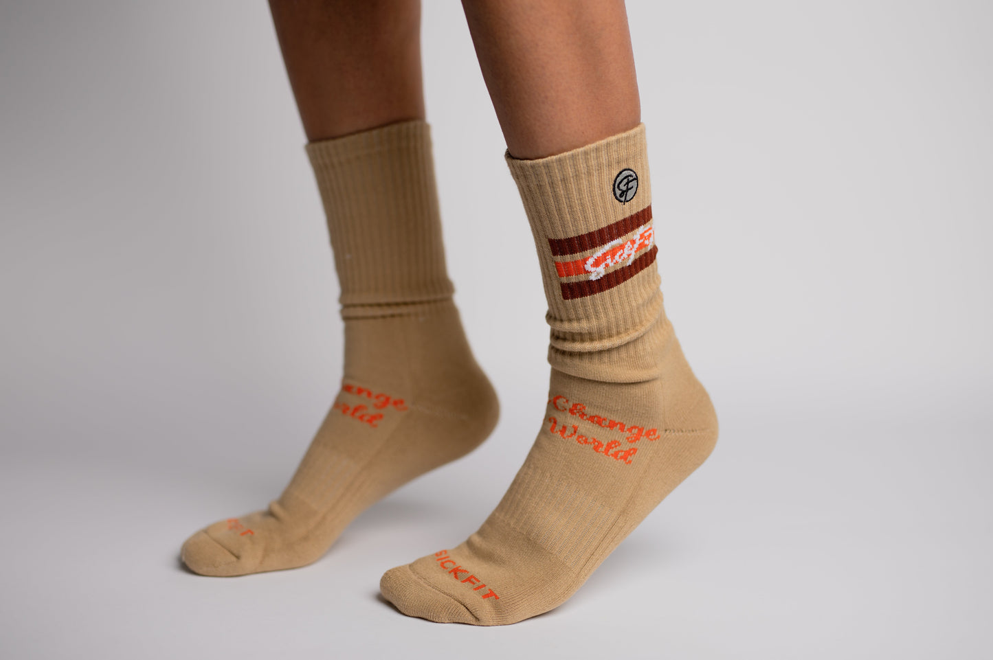 SickFit Stripe Socks- Sandstone