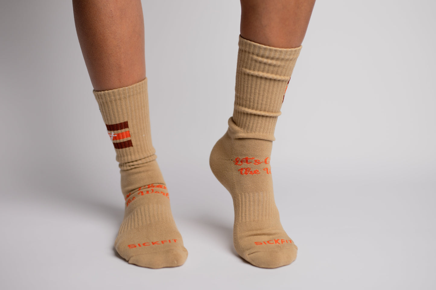 SickFit Stripe Socks- Sandstone