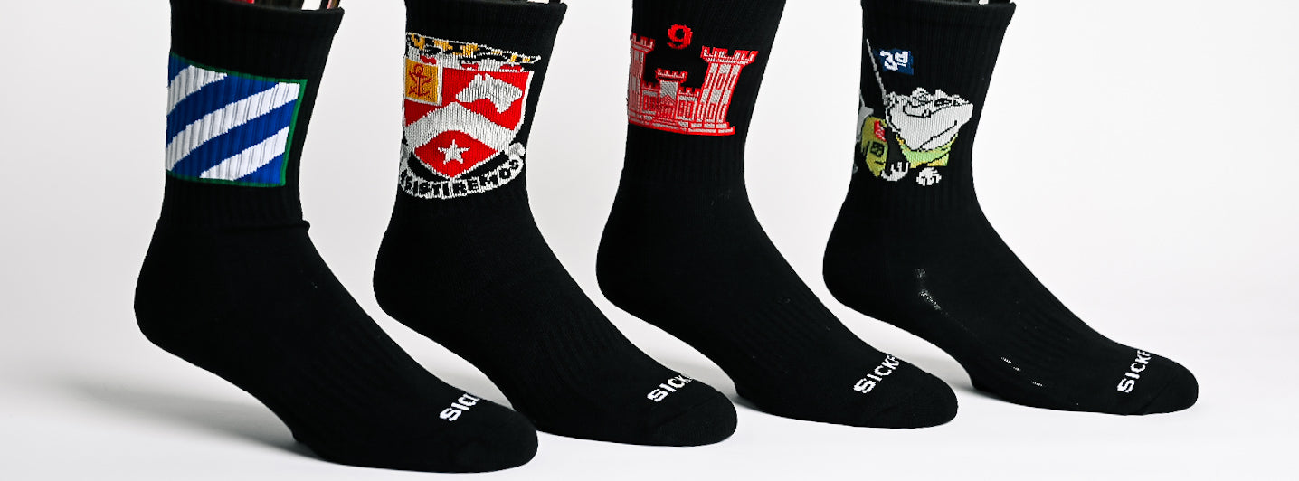 SickFit Mil Socks- 9BEB, 2ABCT, 3ID (Unit Crest)