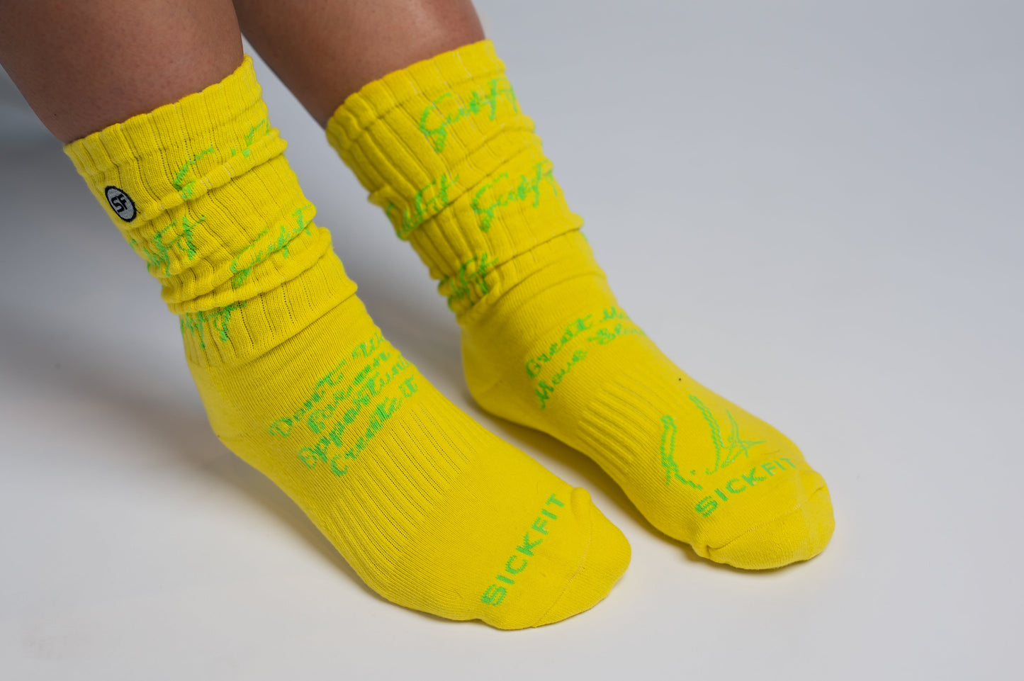 SickFit Pride Slouch Socks- Yellow