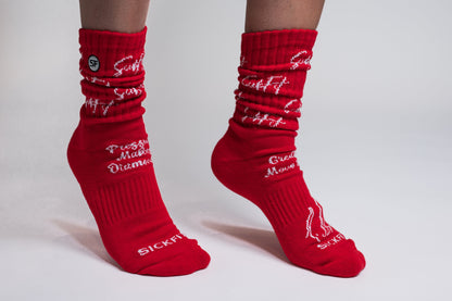 SickFit Pride Slouch Socks- Red