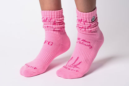 SickFit Pride Slouch Socks- Pink