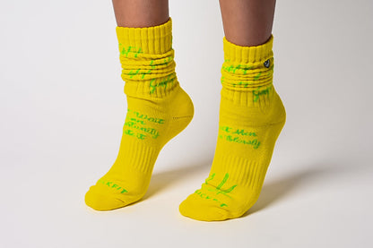 SickFit Pride Slouch Socks- Yellow