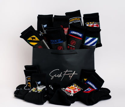 SickFit Mil Socks- 9BEB, 2ABCT, 3ID (Unit Crest)