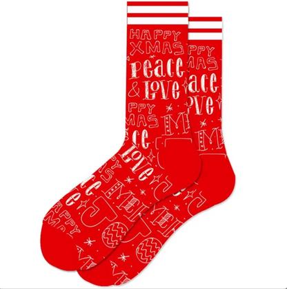 Peace Love Christmas Socks