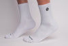 White crew compression socks 