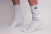 SickFit white crew compression socks 