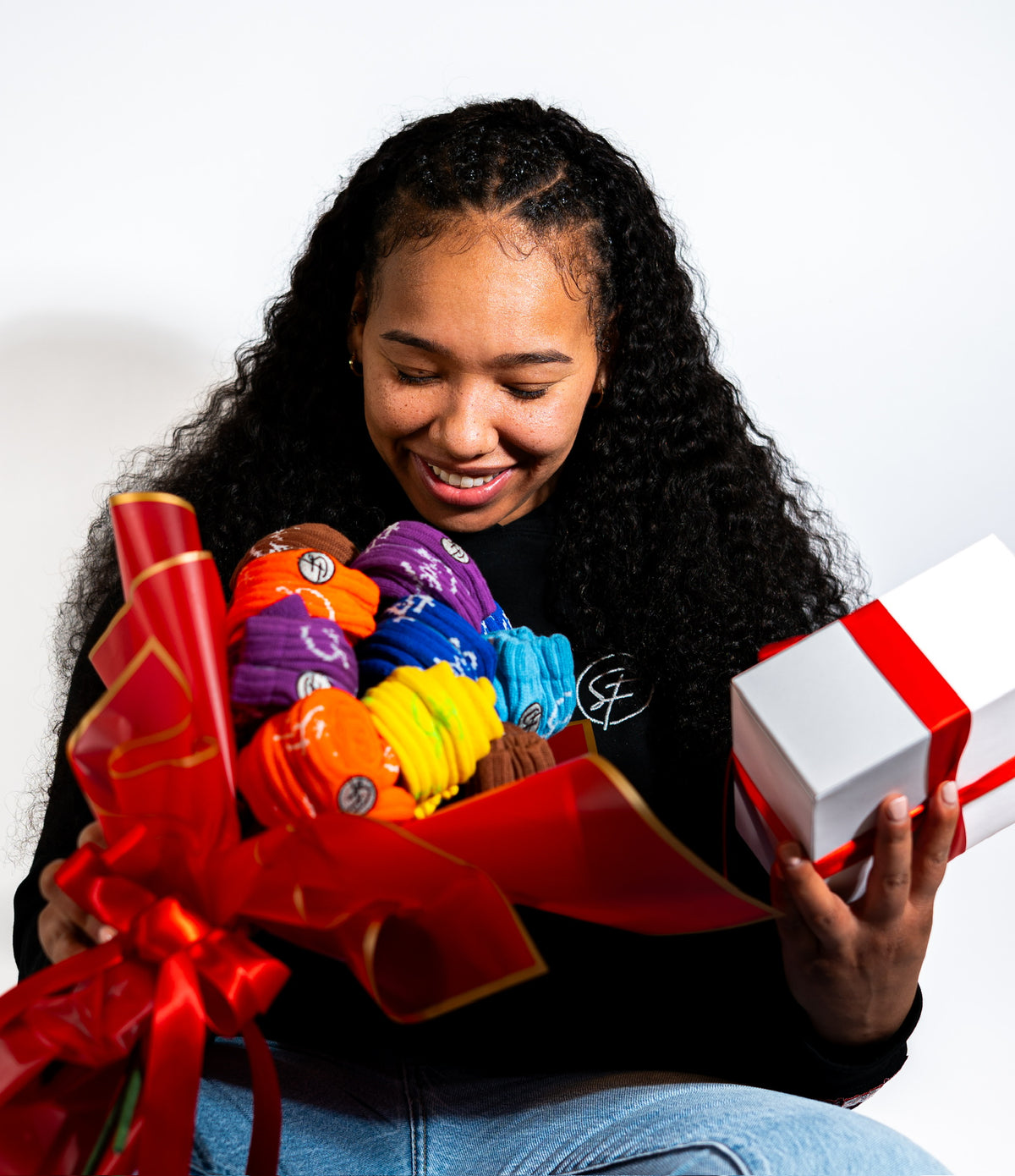 roses socks sock chocolates 