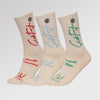 SickFit Signature Crème Compression Socks – 3-Pack Crew Performance Set