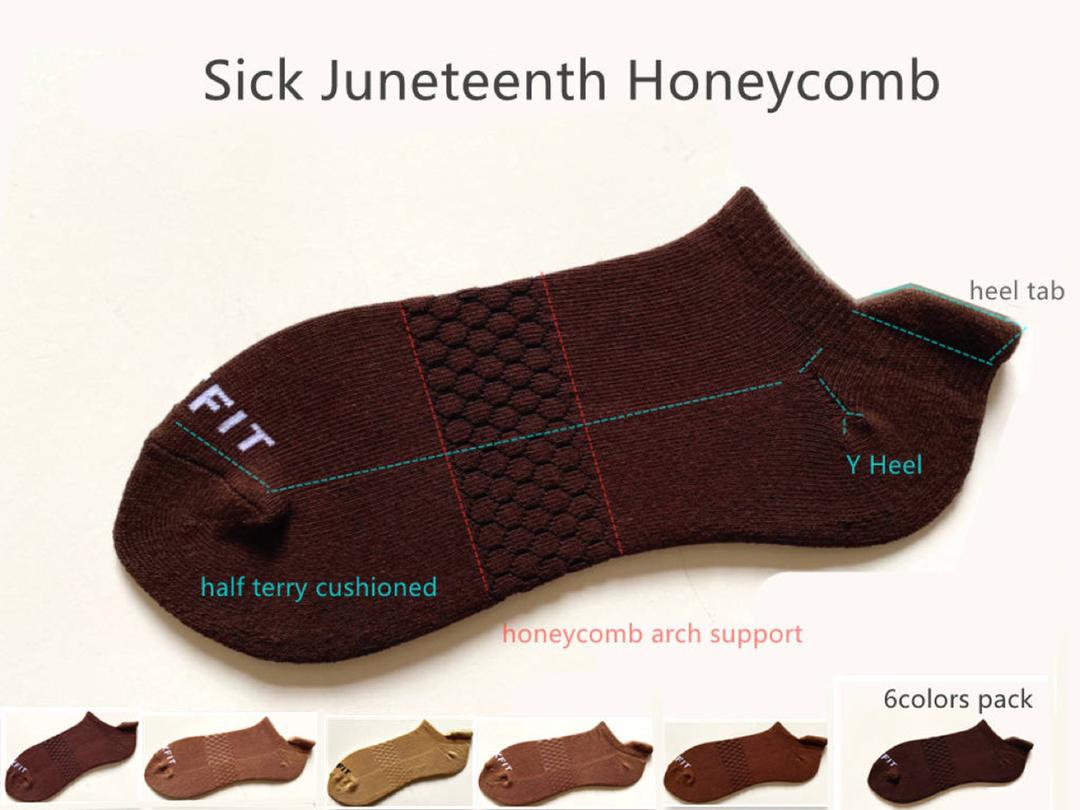 SickFit 6 Pack Shades of Brown Ankle Socks